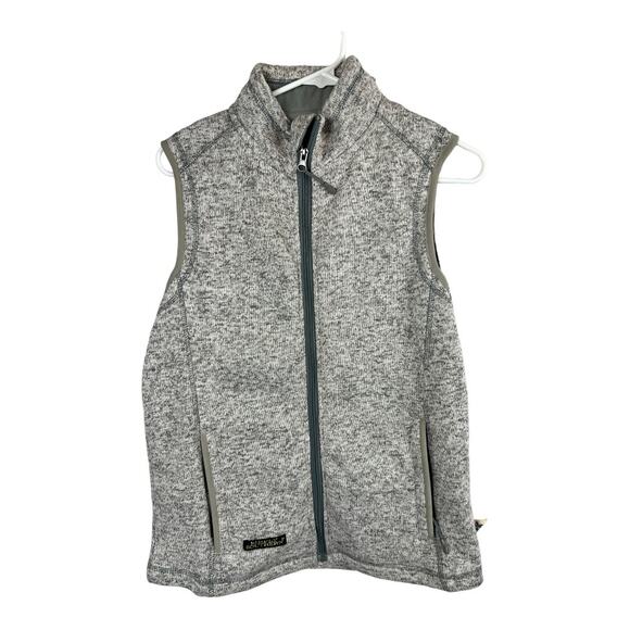 Simply Southern Polyester Fleece knit vest Full Zip Layering Gray Small S - Picture 1 of 7